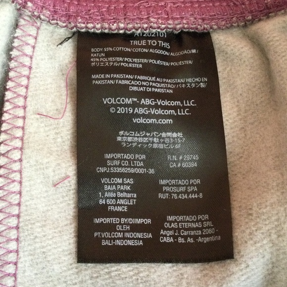 Volcom Men's Vamo Fleece Purple Sweatpant Size M,L - Picture 7 of 12